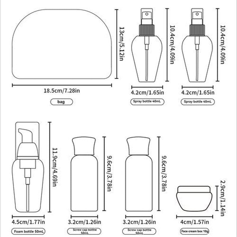 cirea Travel Bottles Set - TSA Approved Leak Proof Squeezable Containers for Toiletries, Conditioner, Shampoo, Lotion & Body Wash Accessories (Upgraded-pink)