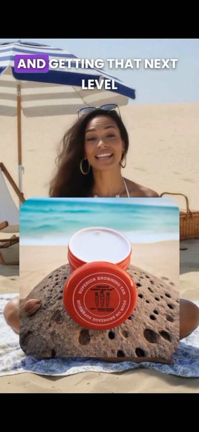 Natural Tanning Cream - Fast-Acting Carrot & Henna Formula for Deep Golden Tan | Moisturizing SPF 0