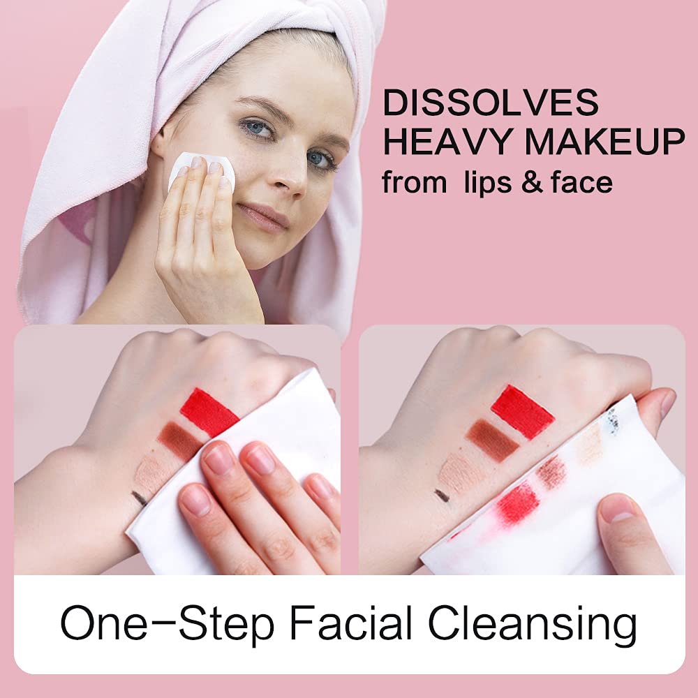 OPPEAL.HOSMALL 500ct Facial Cleansing Wipes Gentle Makeup Remover, Waterproof Individually Wrapped, Fragrance, Oil & Alcohol Free