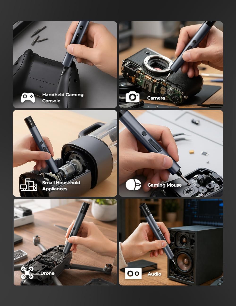 Electric Precision Screwdriver Set, 80 Magnetic Bits, Max 0.75N.m Torque, Mini Electric Screwdriver with 5 Torque Levels, Cordless Repair Tool for Electronics, PC Build, Laptop, Phone and Camera