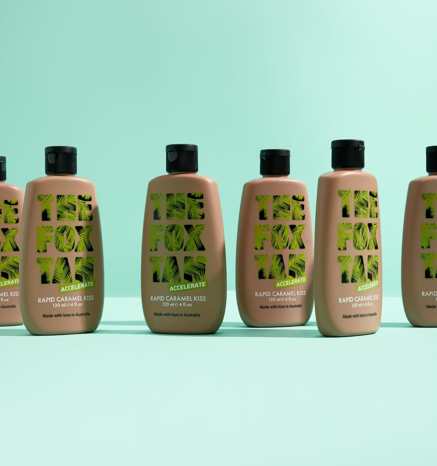 The Fox Tan Rapid Caramel Kiss, Natural Tanning Accelerator For Deeper & Darker Tans, Delivers an Instant Tint & Glow, Vegan & Cruelty Free, 120 mL