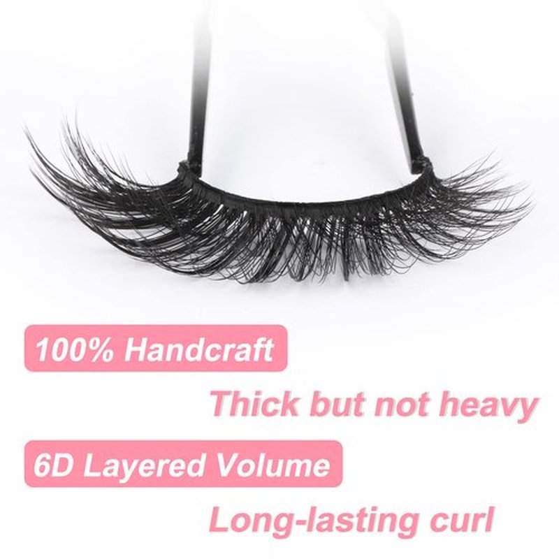 Kiromiro False Eyelashes Natural Look Wispy Faux Mink Lashes Fluffy 14mm Cat Eye Short Strip Lashes Pack