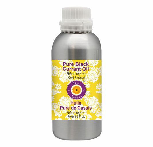 Deve Herbes Pure Black Currant Oil (Ribes nigrum) Cold Pressed 300ml (10 oz)