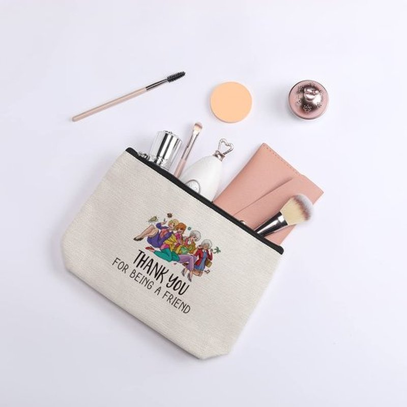 kdxpbpz Golden Inspired Makeup Bag Golden TV Show Fans Gifts for Women Travel Toiletry Makeup Organizer Zipper Pouch Birthday Gift for Friend BFF Girls Thank You for Being A Friend