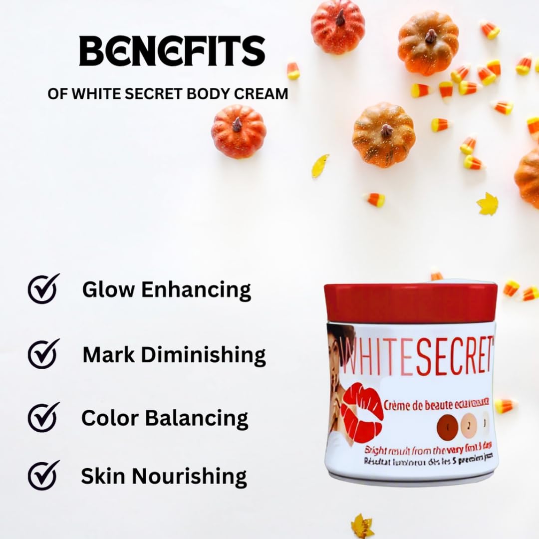 White Secret Body Cream – 320ml – Nourishing Daily Moisturizer for Smooth and Hydrated Skin – With Vitamin E and Natural Extracts – Unisex Body Care - (Pack of 1)