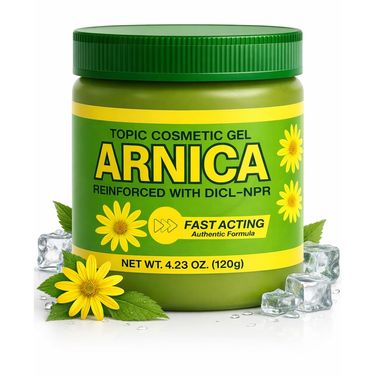Arnica Flores Gel Pomada 4.23 oz, Natural Arnica Topical Gel for Muscles & Joints, Fast-Absorbing Botanical Massage Gel for Post-Workout & Daily Use, Vegan, Non-GMO