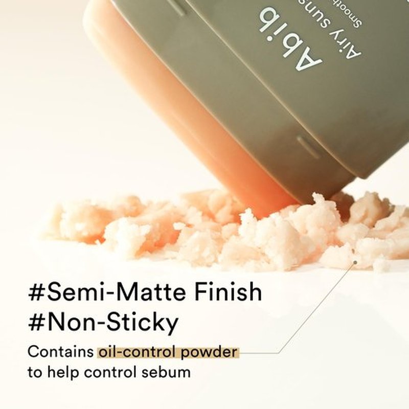 Abib Airy Sunstick Smoothing Bar SPF50 | Non-Sticky Matte Finish Sun Protection for Face and Body, Long-lasting Korean Sun Stick (Pack of 2, 2, Count)