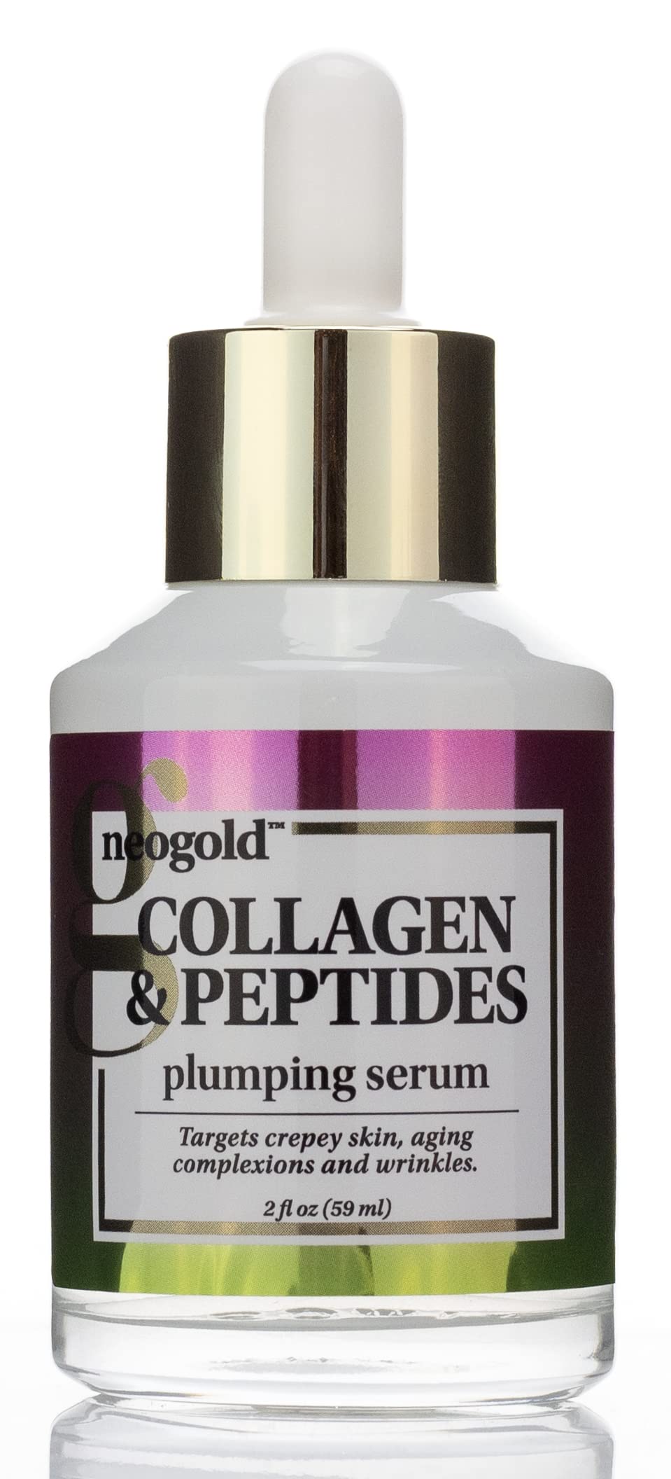 Neogold 2-In-1 Caffeine Eye Serum Treatment & Skincare Face Serum | Collagen Serum | Brightening & Firming Under Eye Serum W/Vitamin E, Gotu Kola, & Green Tea | Skin Care Products, 2 Fl Oz