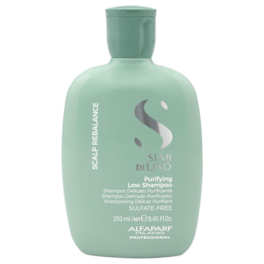 Alfaparf Milano Semi Di Lino Scalp Rebalance Shampoo for Dry Scalp - Sulfate Free Shampoo - For Excessive Oiliness and Flakes - Professional Salon Quality