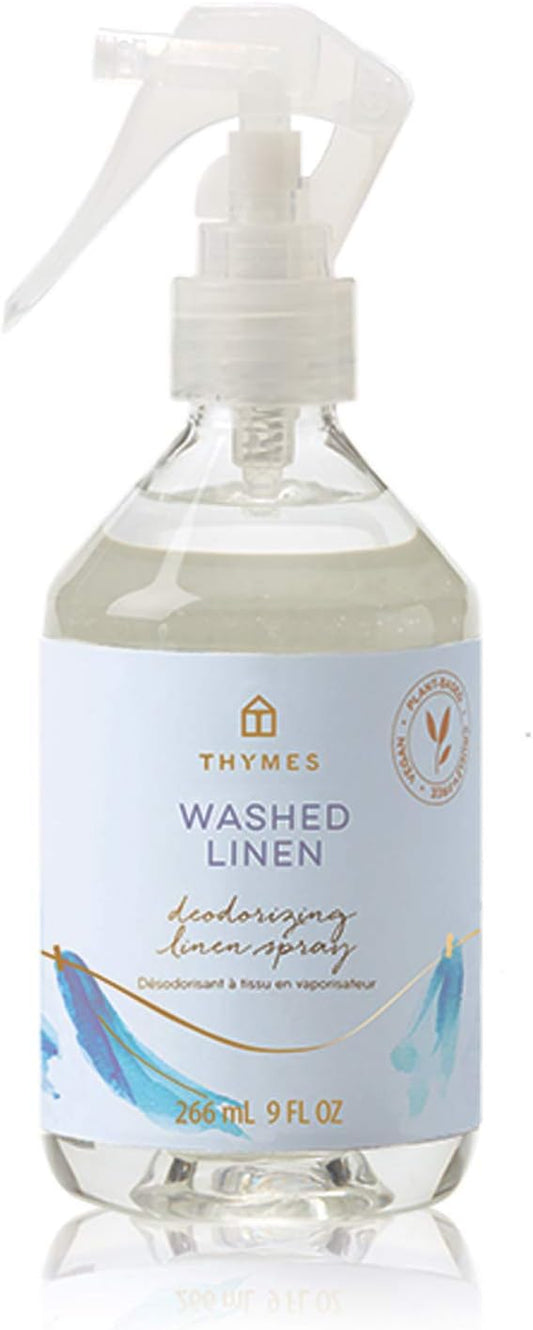 Thymes Linen Spray - Fresh Washed Linen Scent | 9 Fl Oz Room Spray