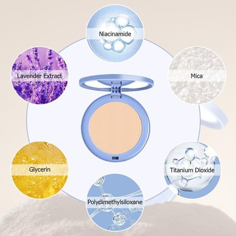 Matte Perfection Pressed Powder, Matte Smooth Setting Powder Makeup, Oil Control Face Pressed Powder, Waterproof Finishing Powder Long Lasting (#02 NATURAL BEIGE, 0.3 Ounce)
