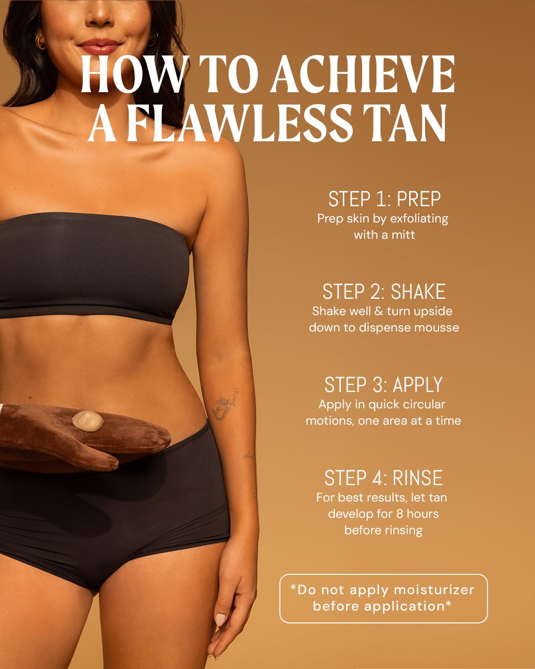 Dark Tanning Mousse, Natural-Looking Streak-Free Sunless Tanner - 7 Oz