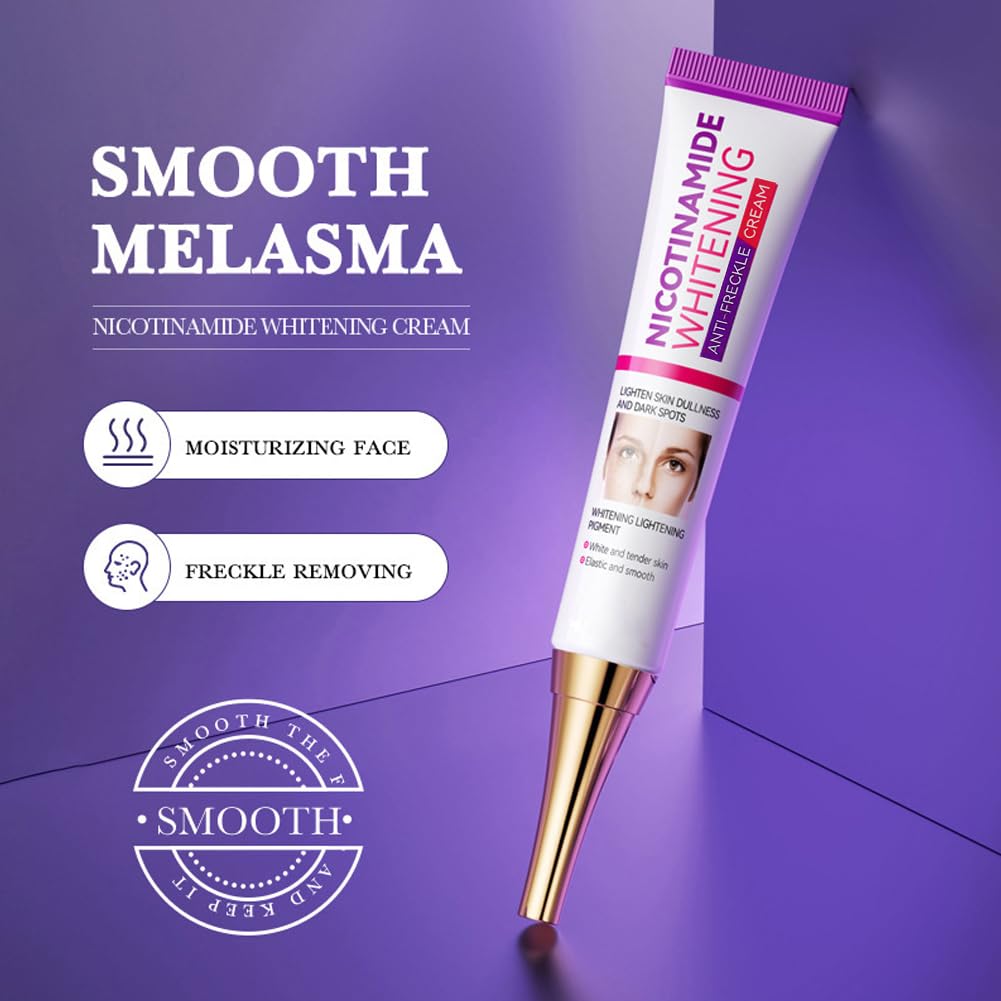 Dark Spot Remover for Face,Nicotinamide Whitening Anti-Freckle Cream,Skin Dullness Lightening Body Cream,Visible Results in 28 Days,Smooth Melasma,Hyperpigmentation Age Dark Spot Corrector,0.7 oz