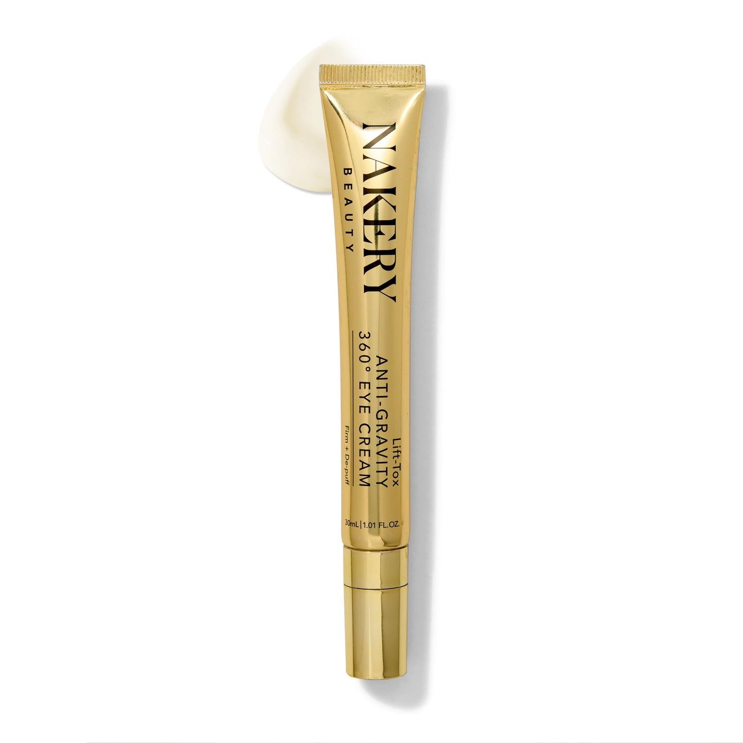 Nakery Lift-Tox Eye Cream for Puffiness and Bags, Lifting Treatment with Hyaluronic Acid, Anti Aging Formula for Women, Depuffing Moisturizer for Wrinkles and Dark Circles