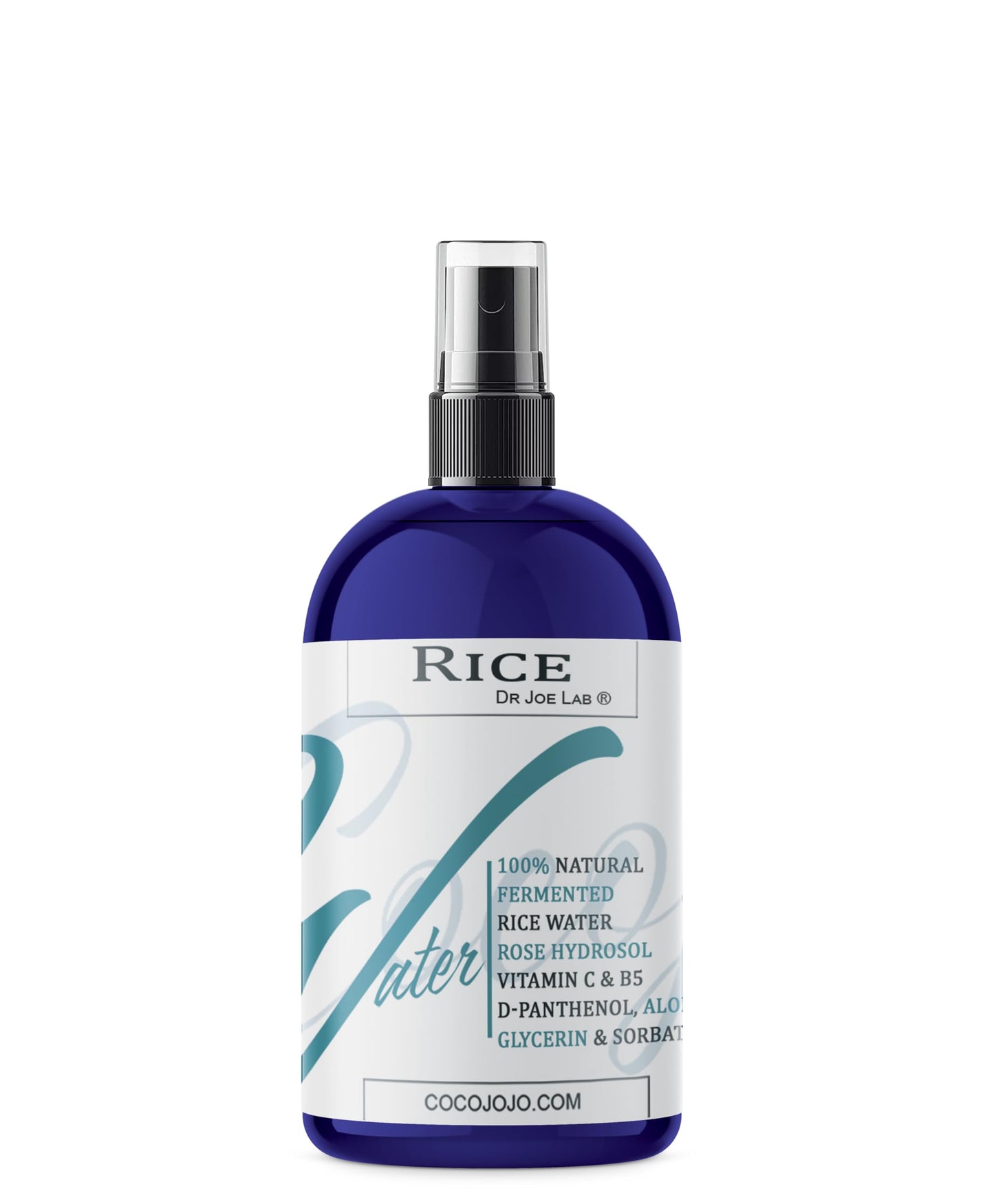 Dr Joe Lab Rice Water Growth Mix - Nourishing Toner with Rose Hydrosol, Aloe Vera Face and Scalp Essence, Rice Extract, Pro Vitamin B5, Oily Skin, Alcohol Free Spray Spritz (8 oz)