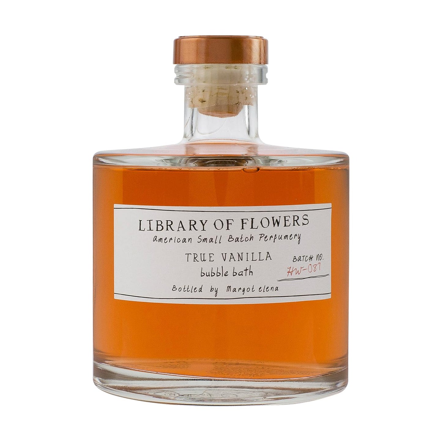Library of Flowers True Vanilla Bubble Bath, Bergamot, Dark Vanilla & Amber Storied Fragrance, 17 fl. oz. Luxury Hydrating Bubbling Soap, Richly Scented Bath and Body Product
