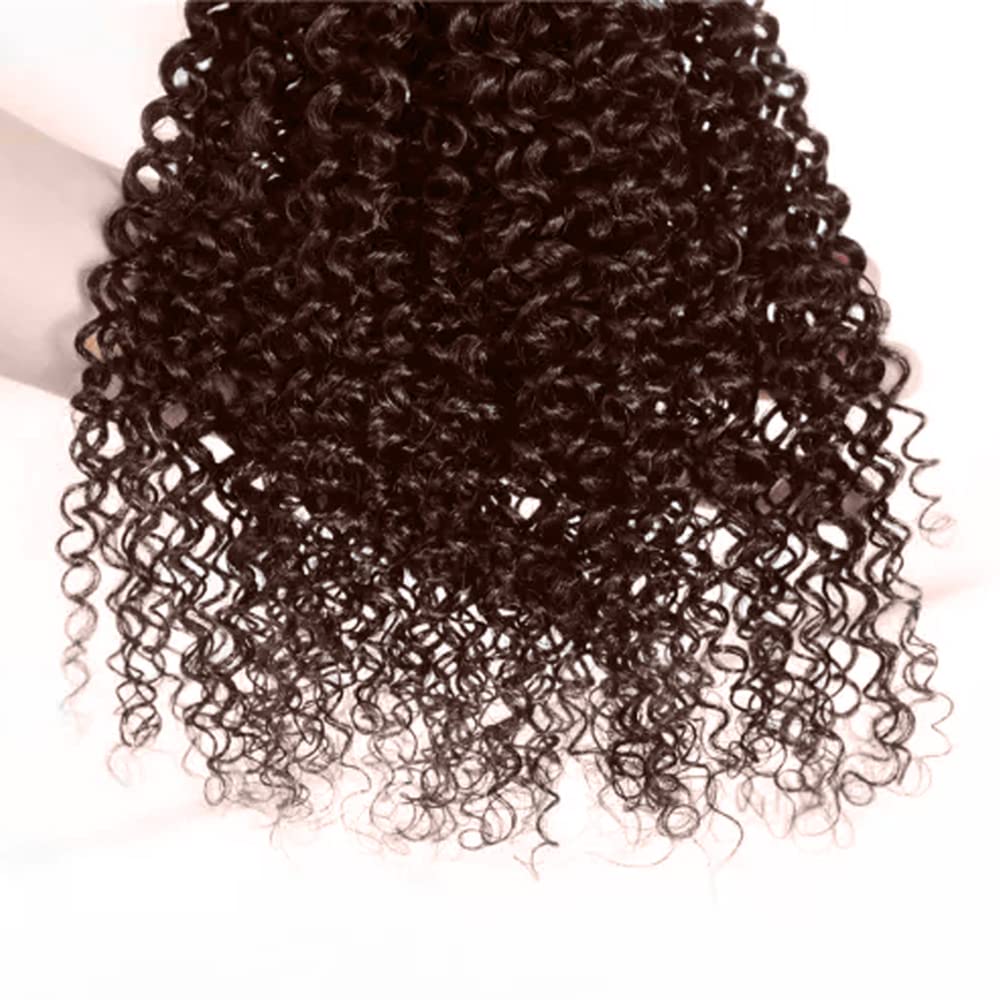 Brown Bundles Color #4 Kinky Curly Human Hair Bundles 24 inch 8A Grade Brazilian Unprocessed Virgin Hair Single Bundle Light Brown Curly Bundles Human Hair Weave for Black Women