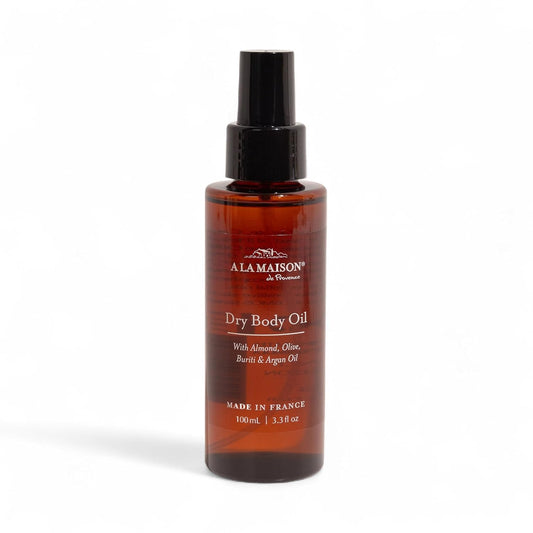 Dry Body Oil Spray - Lightweight Moisturizing After-Shower Oil with Argan, Sweet Almond & Buriti Oils | 3.3 oz - Amber Collection
