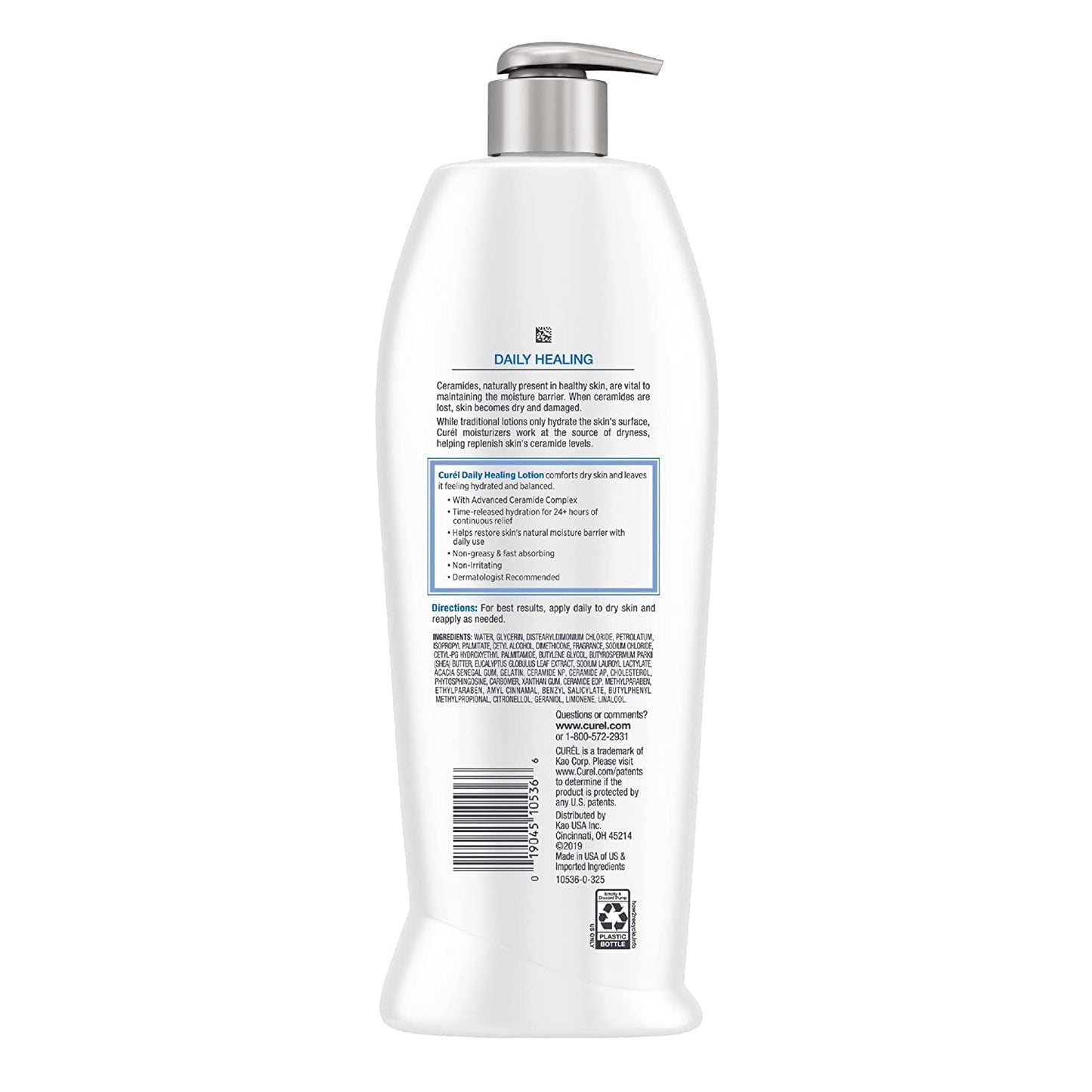 Curel Daily Healing Moisture Body Lotion, Original Formula - 13 Fl Oz (Pack of 2)