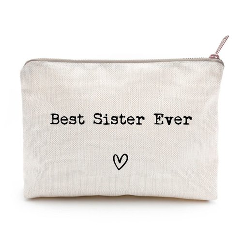 Best Sister Ever, Sister Gift, Missing You, Send Love, Makeup Case, Toiletry Bag, Gift for Friend, Makeup Bag for Best Friends, Best Friends Gifts