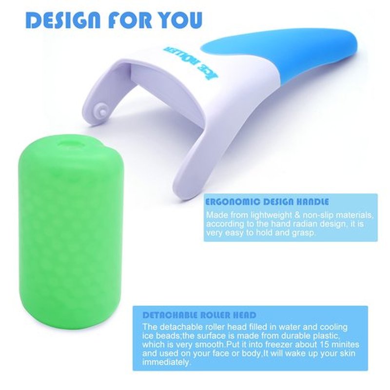 AFOUNDA Ice Rollers for Face and Eye, 2 Packs Skincare Tools, Facial Rollers for Face Wrinkles Fine Lines Puffiness Stick Massager Self Care Gifts for Men Women
