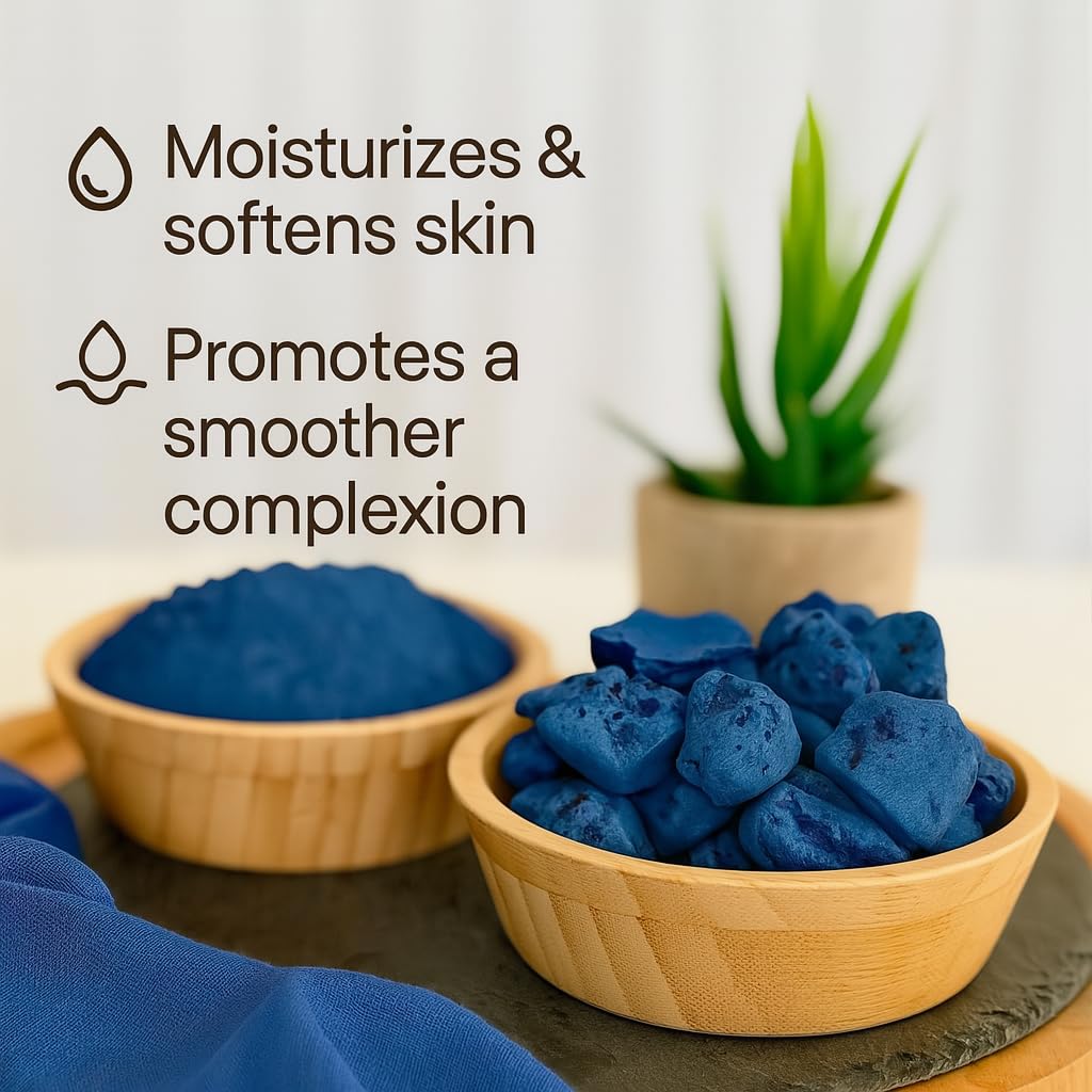 FERIHA Moroccan Indigo Nila Facial Soap - Handmade with Argan Oil & Shea Butter