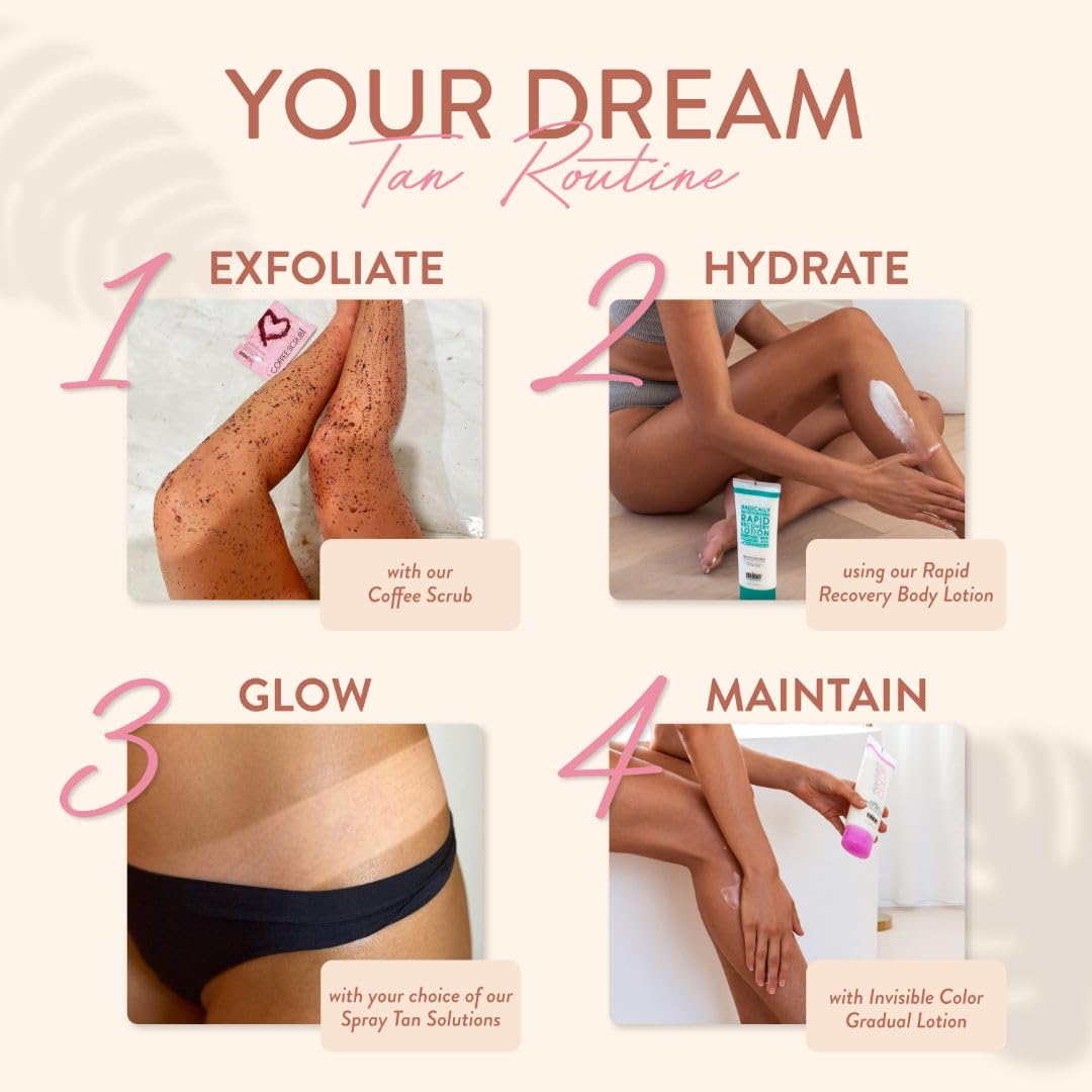 MineTan Spray Tan Solution | Caramel - Fake Tanning Mist Best for Warm Bronzed Glow Skin Finish, Fast Drying, 1 Hour Express, Hydrating, Salon Professional Formula, Vegan, 33.8 Fl Oz