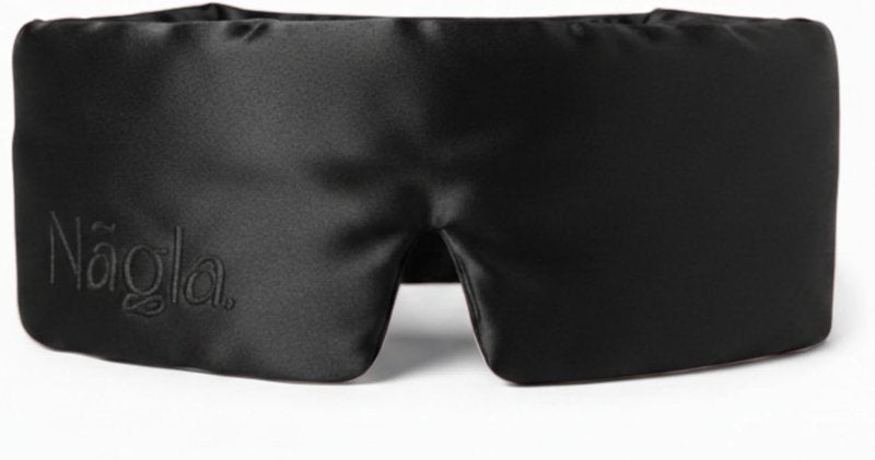 30 Momme Mulberry Silk Sleep Mask - Luxury Eye Mask with Adjustable Strap, Hypoallergenic & Breathable | Black