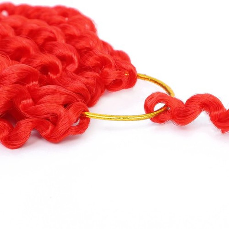 Passion Twist Hair 18 Inch 6 Packs Water Wave Crochet Hair for Passion Twists Long Bohemian Braiding Protective Style Hair Extensions, Tangle Free, No odor, Skin Friendly (18 Inch 6 Packs, Red#)