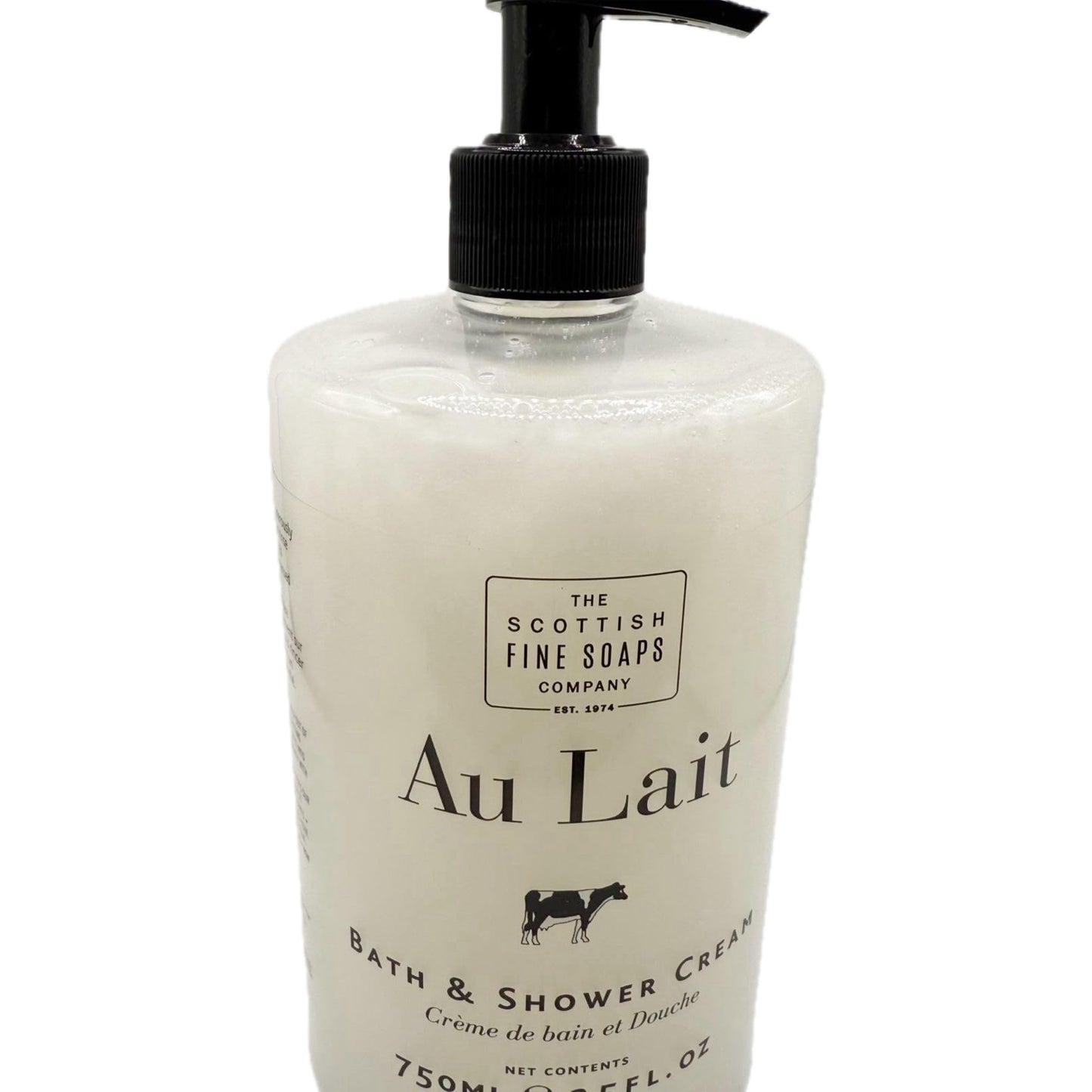 Scottish Fine Soaps The Au Lait Bath & Shower Cream, 25 fl oz, Made in Scotland