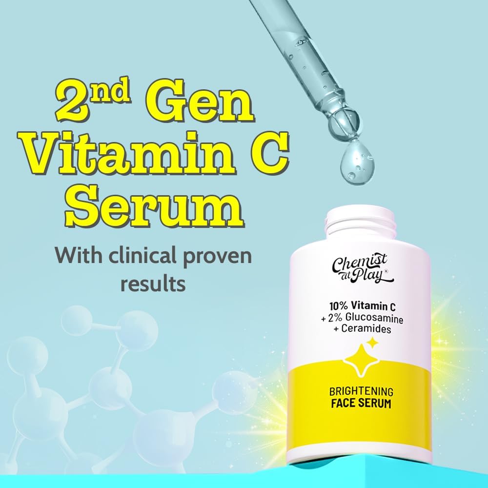 Chemist At Play Vitamin C Face Serum | Lightweight Daily Serum for Skin Care Routine | 30ml
