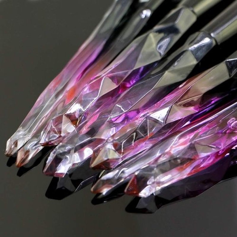 Beautiful Makeup Brushes, Make Up Brushes Set Transparent Handle for Blush Foundation Eye Shadow Kabuki Concealer Cosmetic Brushes Kits Red Black Makeup Tools