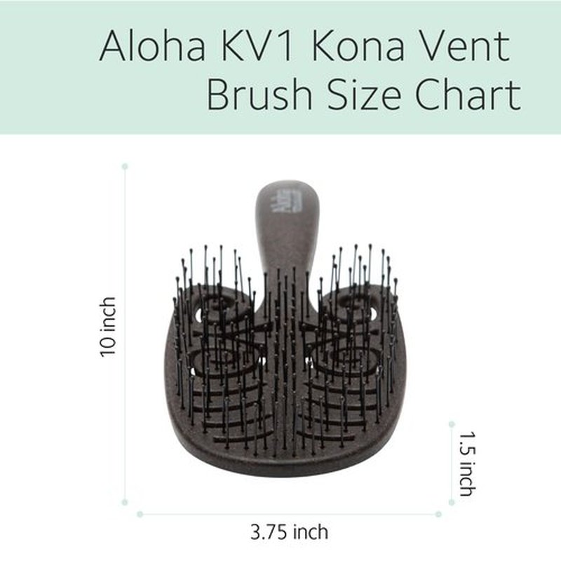 Ibiza Hair Aloha-Series KV1 Kona Vent Brush - Vented Paddle Hairbrush for Detangling, Dry Hair & Scalp, Shower Use, Nylon Bristles, Professional Haircare