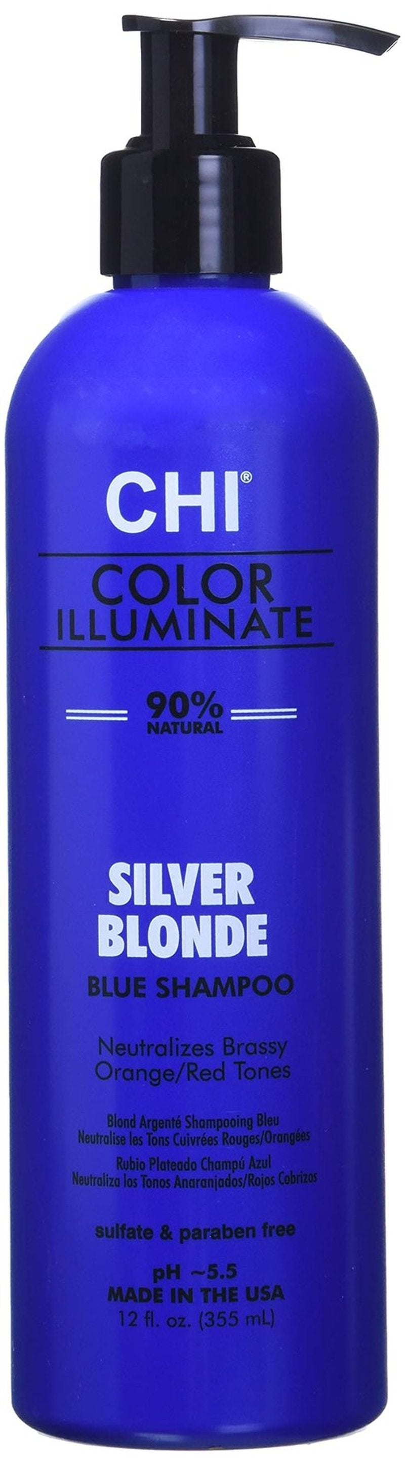 CHI Color Illuminate Shampoo, Provides Balanced Color Replenishment Between Salon Services, Sulfate, Paraben, & Cruelty-Free, Silver Blonde, 12 Oz