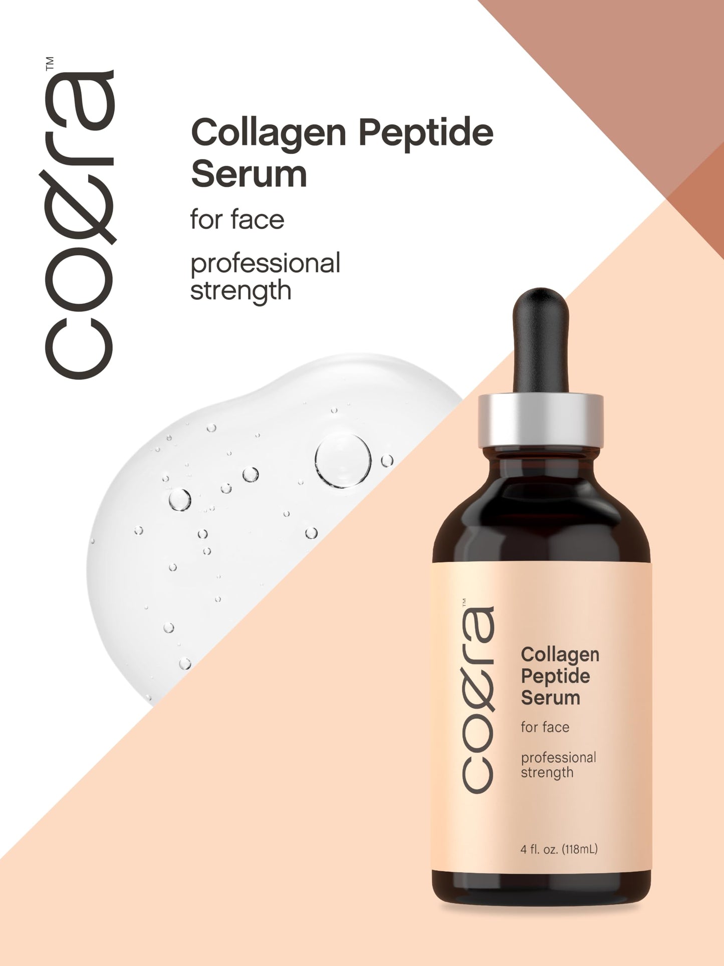 Coera Collagen Peptides | 4 fl oz | Face Serum with Verisol