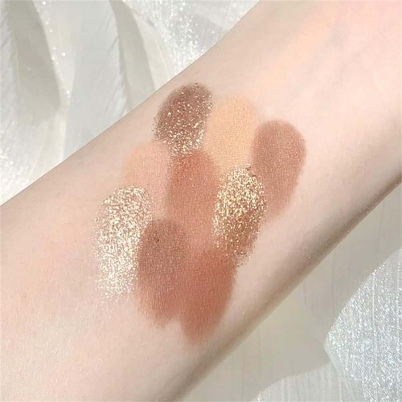 GHFCZOO Blooming Your Own Beauty Eyeshadow Palette, 9 Shades, Glitter and Matte Finishes (01#)