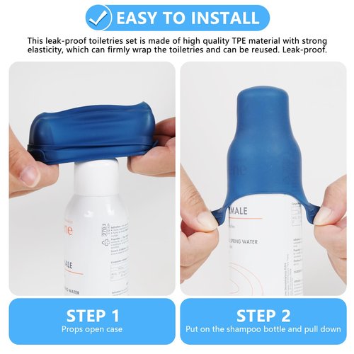 16 Pack Silicone Bottle Covers,Elastic Sleeves for Leak Proofing,Travel Essentials for Women Men,Travel Size Toiletries,Cruise Ship Essentials, Accessories Luggage, Travel Must Haves
