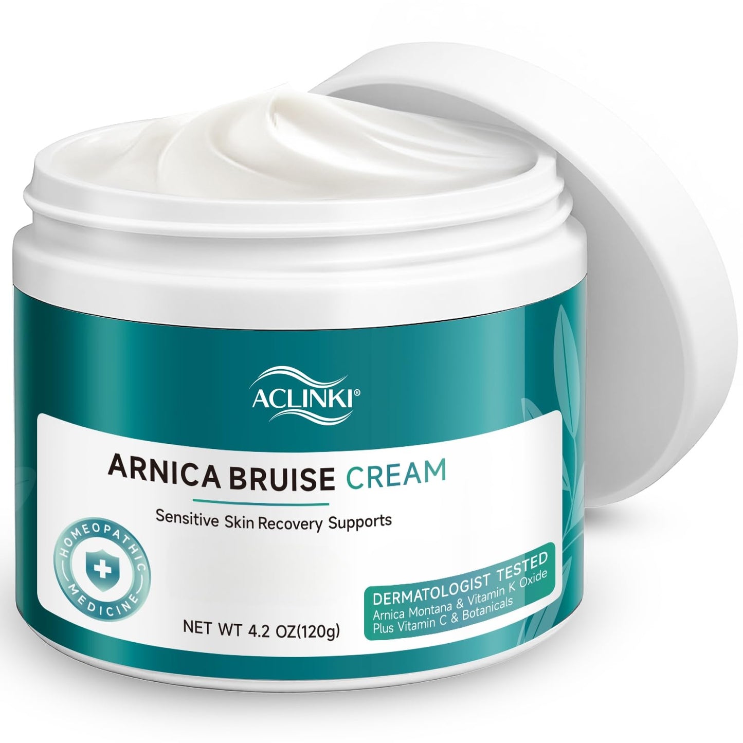 ACLINK Arnica Bruise Cream for Bruising & Swelling Relief, Arnica Montana with Vitamins K, C & E, Fast Absorbing Non-Greasy Moisturizing Cream for Thin Sensitive Skin on Face,Fragrance Free, 4.2 oz