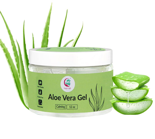 Aloe Vera Gel 12 oz | Unscented Aloe Vera For Face, Skin, Scalp & Hair | by Yogi’s Gift®