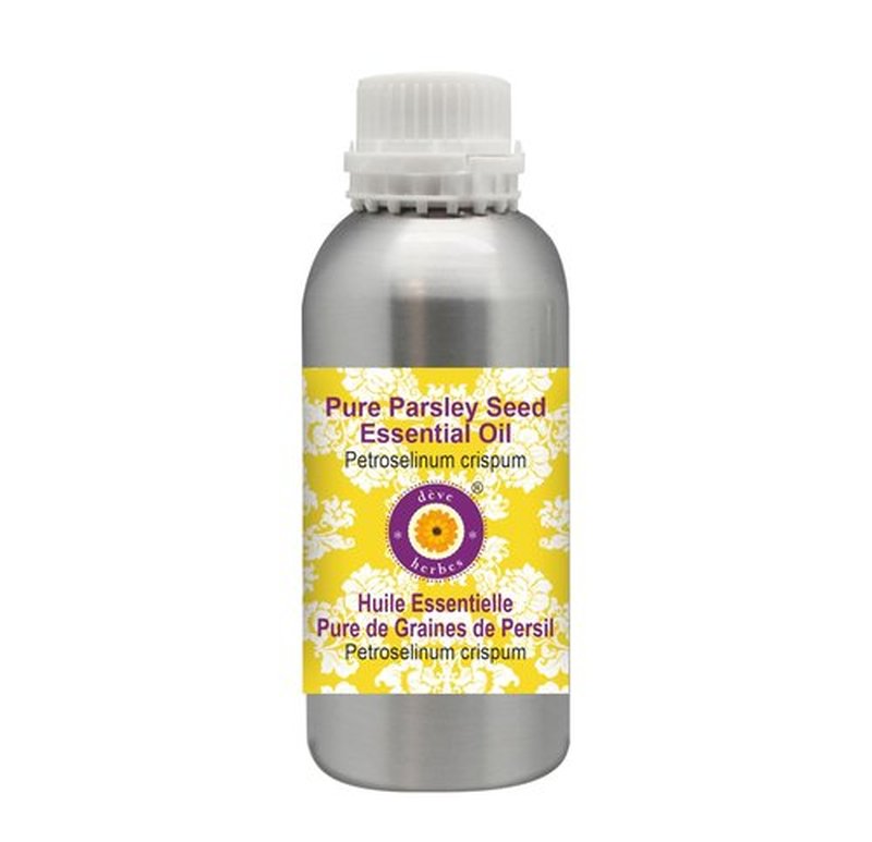 Deve Herbes Pure Parsley Seed Essential Oil (Petroselinum crispum) Steam Distilled 300ml (10 oz)