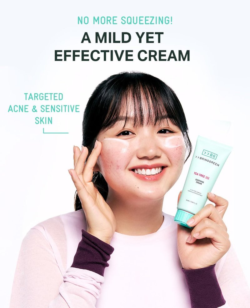 Tea Tree Cica Soothing Cream - Calming Moisturizer for Skin | 100ml Korean Facial Cream