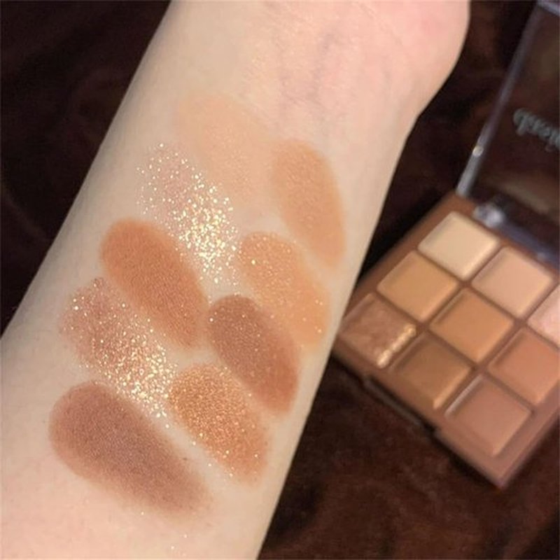 GHFCZOO Blooming Your Own Beauty Eyeshadow Palette, 9 Shades, Glitter and Matte Finishes (06#)