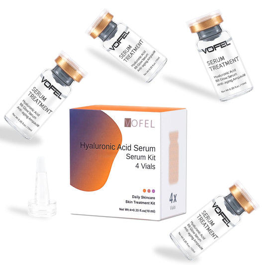 VOFEL Hyaluronic Acid Serum for Microneedling Serum Ampoules for Face Serum 0.35 oz 4 Vials