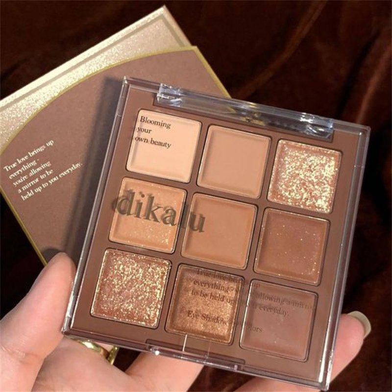 GHFCZOO Blooming Your Own Beauty Eyeshadow Palette, 9 Shades, Glitter and Matte Finishes (06#)