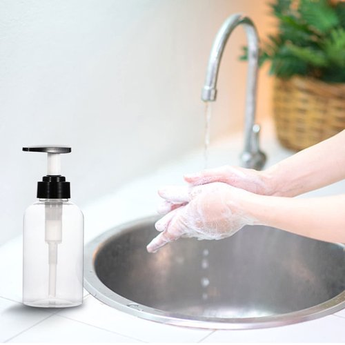 Yebeauty 2 PCS Clear Pump Bottles 10oz 300ML, Empty Plastic Lotion Bottle Pump Dispenser with Pump Refillable for Home and Daily Use