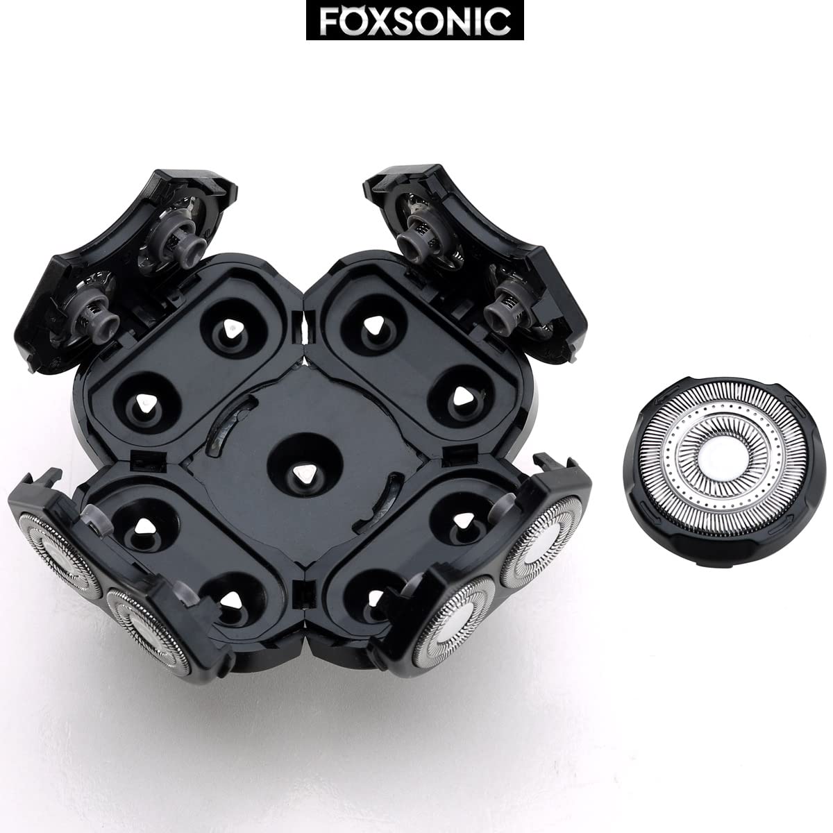 FOXSONIC Upgraded 9 Blades Body Head Shaver Replacement Heads for Head Shaver,Many Brands 9 Blades Replacement Shaver Head Blade 9 Heads Beard Electric Razor Shaver Head for Blad Men
