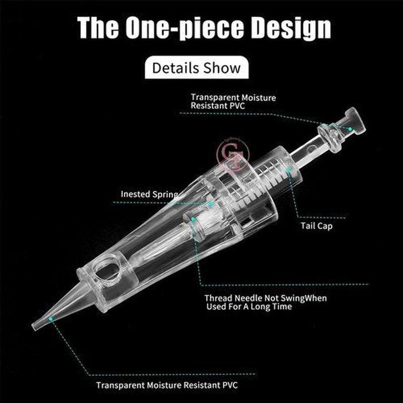 50pcs Permanent Makeup Tattoo Needle Cartridges Disposable T Shape Tattoo Needle for Digital Eyebrow/Lips/Eyeliner Tattoo Machine (5F)