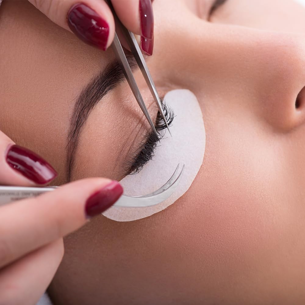 ANNAFRIS 100 Pairs Under Eye Patches Eyelash Extension,Lint Free Hydrogel Gel Eye Pads (Black)