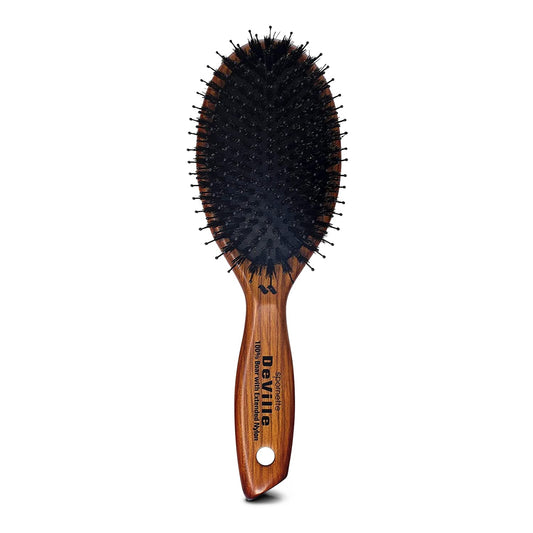 Spornette DeVille Oval Porcupine Brush - Boar & Nylon Bristles for Smooth Styling