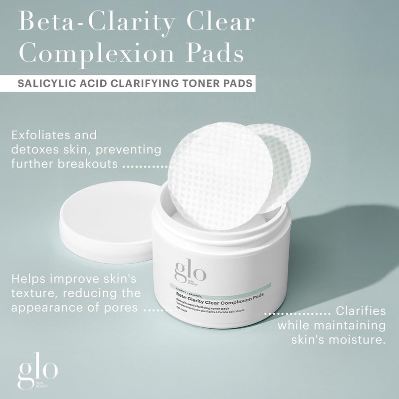 Clear Complexion Pads - Glo Skin Beauty | Tones, Balances & Promotes Clearer Skin - 60 Pads